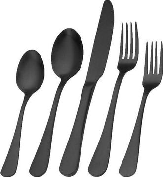 OEM Juego De Vajilla De 5 Piezas, Acero Inoxidable, Negro