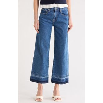 SIMKHAI Jude Mid Rise Crop Wide Leg Jeans in Marine at Nordstrom Rack, Size 31