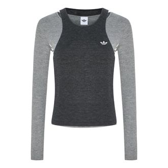 adidas (WMNS) adidas 3S Deluxe W T-Shirt Asia Sizing Dark Grey Heather LE9666