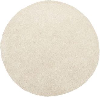 Beliani Shaggy Rug DEMRE Light Beige &oslash; 140 cm