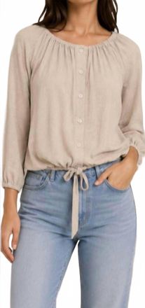 Sole Blake Tie Bottom Button Down In Natural