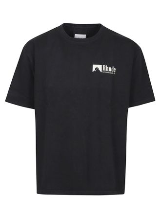 Rhude Black Ramatuelle Intl Racing Cotton T-Shirt