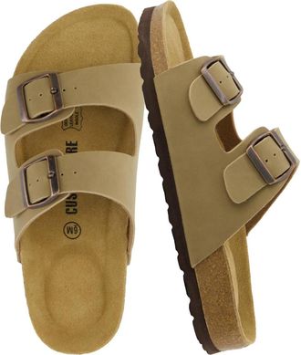 Cushionaire Womens Lane Cork Footbed Sandal In Taupe