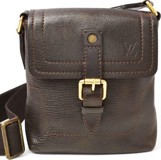 Louis Vuitton Coffee Utah Leather Shoulder Bag (Pre-Owned)