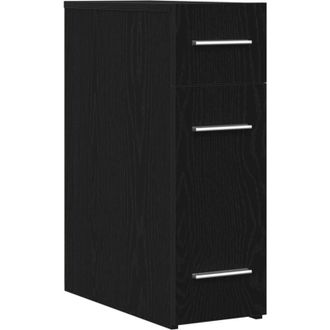 vidaXL Apothecary Cabinet Black oak 20 x 45.5 x 60 cm Engineered Wood Vidaxl