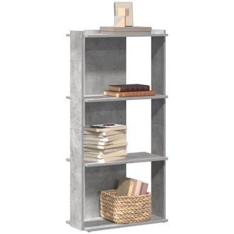 vidaXL Libreria 3 Ripiani Grigio Cemento 60x30x120 cm Multistrato - Vidaxl