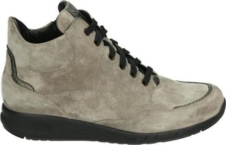 Durea Sportieve Mid-Top Grijze Su&egrave;de Sneakers - Dames - Sneakers - Grijs - 38 EU - Su&egrave;de - Schoenen