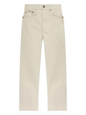 R13 embroidered-pocket jeans - Neutrals