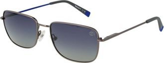 Timberland Mens Square Metal Polarized Sunglasses - Grey - One Size