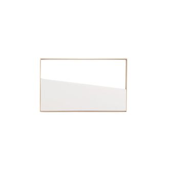 Luce-Ambiente-Design Rectangular Alba LED Ceiling Light With Gold and White Metal Structure, Cct, h 40x25 Cm