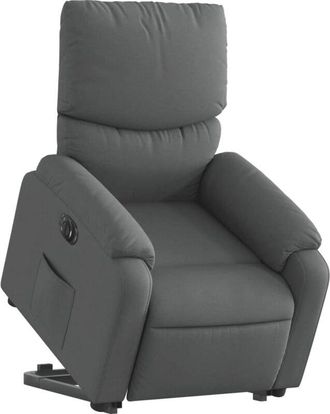 vidaXL Vidaxl - Sill&oacute;n El&eacute;ctrico Reclinable Elevable De Tela Gris Oscuro