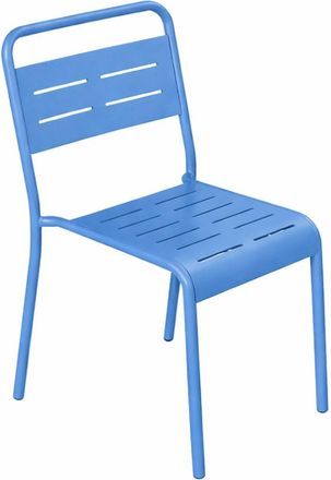 Concept Usine Juego de 6 sillas de jard&iacute;n azules apilables