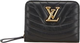 Louis Vuitton Black Leather Wallet (Bi-Fold) (Pre-Owned)