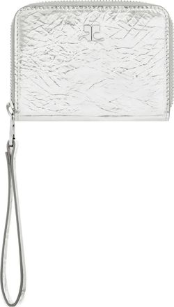 Courr&egrave;ges Portafoglio compatto con zip - Argento