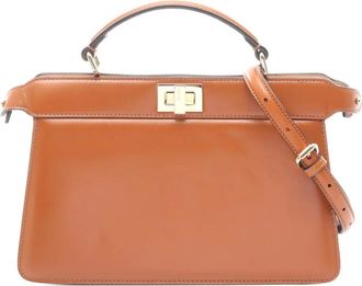 Fendi Borsa a tracolla Peekaboo ISeeU East West 2010-2025 - Marrone