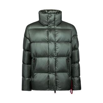 Afterlabel Winter Jackets, male, Green, Size: S Shiny Puffer Jacket with Down Padding