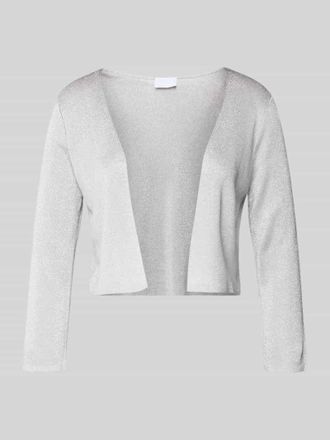 Jake*s Regular Fit Bolero aus Viskose-Mix in Strick-Optik in Hellgrau Melange, Gr&ouml;&szlig;e 32