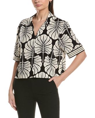 Ellen Tracy Challis Printed Top