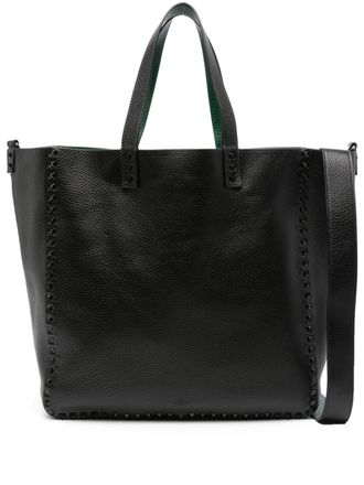 Valentino Garavani Rockstud-embellished tote bag - men - Calf Leather - One Size - Black