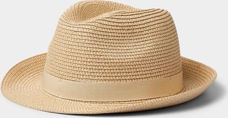 Canadian Hat Womens Fulie two-tone straw trilby