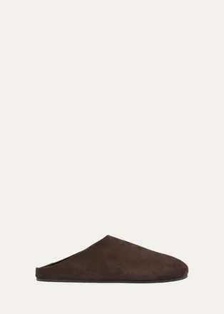 The Row Hudson Suede Slide Mules
