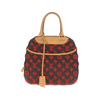 Louis Vuitton Pre-owned Monogram Veau Velours Tas - Dames - Vintage Handtas - Bruin - ONE Size - Vintage
