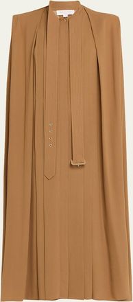 Michael Kors Trench-Tie Georgette Shirtdress