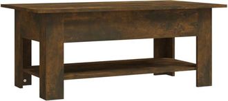 vidaXL Vidaxl - Mesa de centro madera de ingeniería roble ahumado 102x55x42 cm