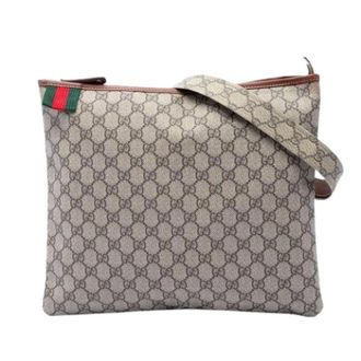 Gucci Pre-owned Canvas Crossbody Bag - Dames - Pre-owned - Beige - Maat: ONE Size Leer