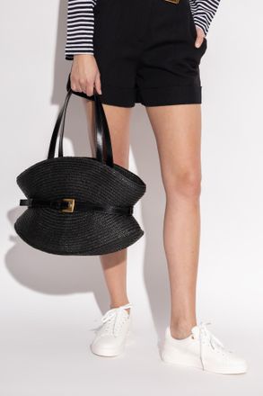 Balmain Handbag Shuffle Medium, Womens, Black