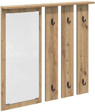 vidaXL Vidaxl - Perchero de pared con estante Roble artisan 84 x 10 x 80 cm