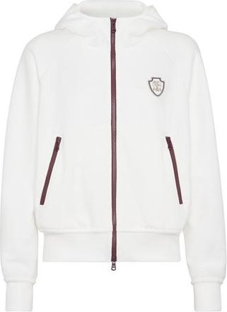 Brunello Cucinelli Pique Sweatshirt with logo in White at Nordstrom, Size Xx-Small Eu