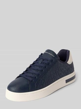 A|X Armani Exchange Sneaker mit Schn&uuml;rung und Logo-Muster in Marine, Gr&ouml;&szlig;e 41