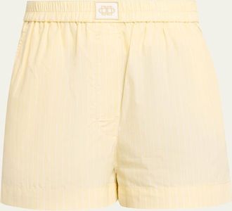 SIMKHAI Sarah Stripe Cotton Boxer Shorts