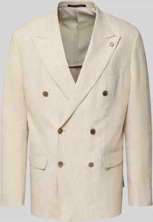 Christian Berg Regular Fit Sakko aus Leinen mit Pattentaschen in Beige, Gr&ouml;&szlig;e 102