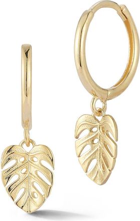 Ember Fine Jewelry 14K Gold Leaf Drop Earrings at Nordstrom Rack