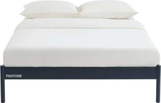 Pantone Cama 140x190 de metal azul noche con somier incluido