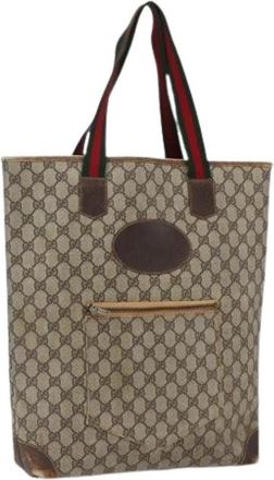 Gucci Pre-owned Plastic Tote Bag - Dames - Vintage Shopper - Beige - ONE Size - Vintage