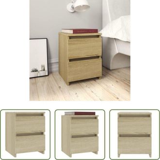 vidaXL vidaXL Comodino con cassetti - Comodino Rovere Sonoma 30x30x40 cm in Legno Multistrato