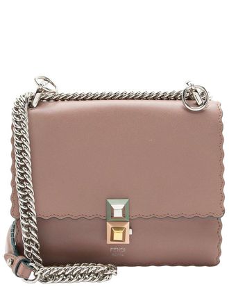 Fendi Fendi Pink Calfskin Kan I Mini Shoulder Bag (Authentic Pre-Loved)