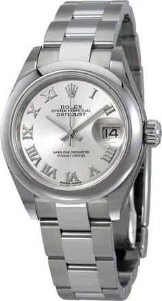 Rolex Pre-owned Rolex Lady-Datejust Automatic Silver Dial Ladies Watch 279160SRO