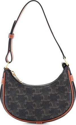 Celine Ava Bag Triomphe Coated Canvas Mini shoulder bag - Marrone