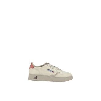 Autry Sneakers, female, White, Size: 10 US Low Leather Sneakers with Perforated Toe