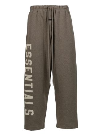 Fear of God logo-print drawstring track pants - Brown