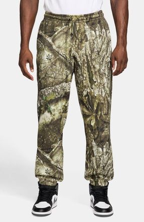 Nike Jordan Brooklyn Fleece Realtree Sweatpants in Medium Olive/Sail at Nordstrom