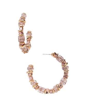 Saachi Saachi Beaded Crystal Hoop Earrings