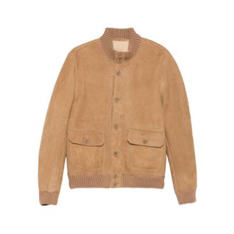 Santoro London Button-fastening Suede Jacket