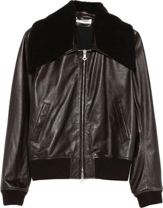 Our Legacy fur-collar bomber jacket - Brown