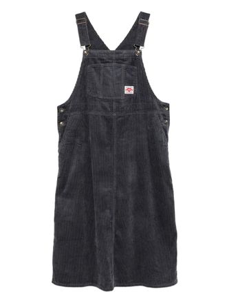 Fingercroxx Ribfluwelen jurk met zak - Grijs