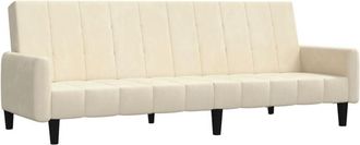 vidaXL Sof&aacute; Cama De 2 Plazas Terciopelo Color Crema Vidaxl